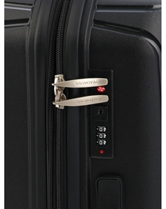 Чемодан на колёсах средний 73 л (М), на молнии, с увеличением, кодовый замок, 4 колеса, чёрный Bagvoyage