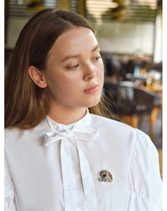 Брошь этника «Слон», цветная в чернёном золоте Qf