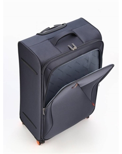 Чемодан на колёсах большой 113 л (L), на молнии, 4 колеса, тёмно-серый Bagvoyage