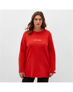 Свитшот женский Cozy style, красный, размер 52 Mist