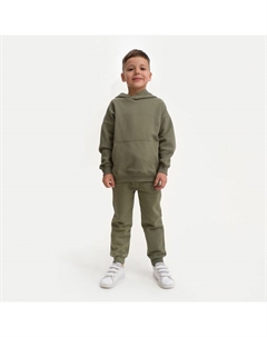 Костюм детский (худи, брюки) Basic line, размер 30 (98-104 см), хаки Kaftan