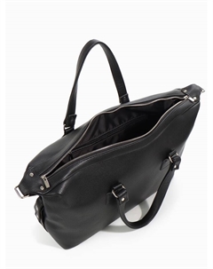 Сумка дорожная на молнии, длинный ремень, чёрная Bagsland