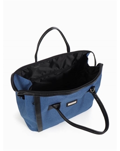 Сумка дорожная на молнии, наружный карман, длинный ремень, синяя Bagsland