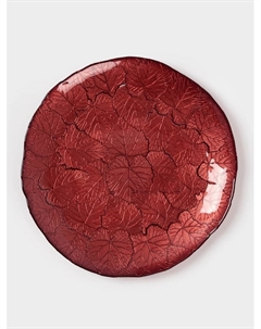 Тарелка «КРАСКИ ОСЕНИ», d=28 см, стекло, красная Akcam