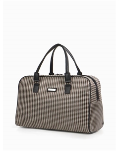 Сумка дорожная на молнии, длинный ремень, бежевая, коричневая Bagsland