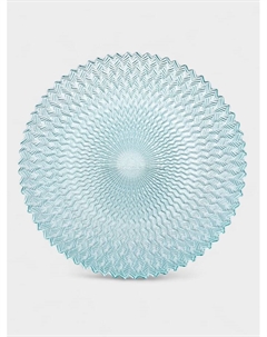 Тарелка «РЕТРО БРИЗ», d=32 см, стекло, голубая Akcam