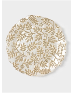 Тарелка «КРАСКИ ОСЕНИ», d=21 см, стекло, золотистая Akcam