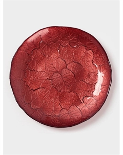 Тарелка «КРАСКИ ОСЕНИ», d=21 см, стекло, красная Akcam