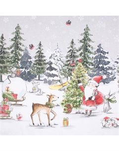 Фартук новогодний «. Праздник в лесу», 70×60 см,100% хлопок, саржа 190 г/м² Этель