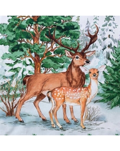 Фартук «"": Новогодний лес», 65 × 60 см, 100 % хлопок, саржа, 190 г/м² Этель