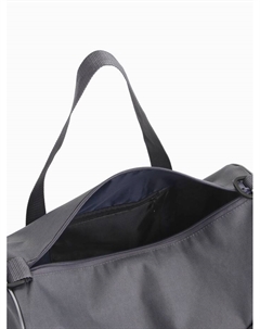 Сумка спортивная на молнии с подкладкой, длинный ремень, маленький размер, серая Textura