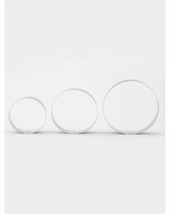 Формы для выкладки и выпечки «Круг», набор 3 шт., d=8 см, d=10 см, d=12 см, нержавеющая сталь, серебристый Konfinetta