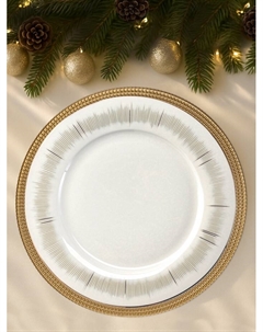 Тарелка подстановочная WY, d=33 см, стекло, золотистая Wilson&young