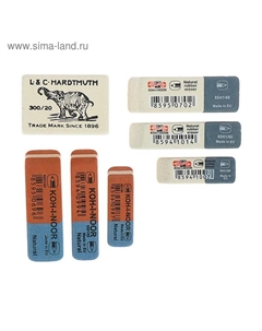 Набор ластиков 7 штук 300/20, 6521/40-6521/80, 6541/40-6541/84-80 Koh-i-noor