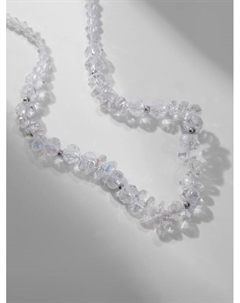 Колье «Крошка» блеск, радужное в серебре, 40 см Qf