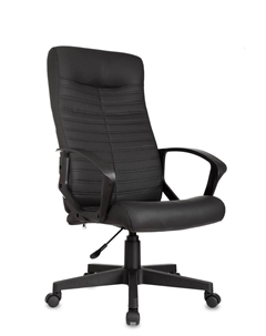 Кресло офисное для руководителя CH-480LT, на колёсиках, экокожа, цвет чёрный Бюрократ