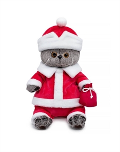 Мягкая игрушка «Кот Басик. Дед Мороз», 22 см Басик и ко