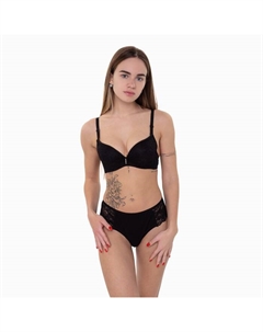 Бюстгальтер женский, цвет чёрный, размер 75В Вайт коттон