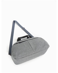 Сумка дорожная на молнии, наружный карман, длинный ремень, серая Bagsland