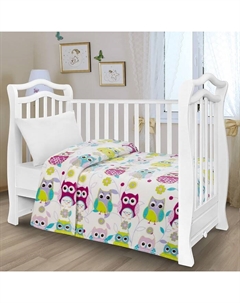 Плед Совенок 100х140см, велсофт 280г/м, пэ100% Адель