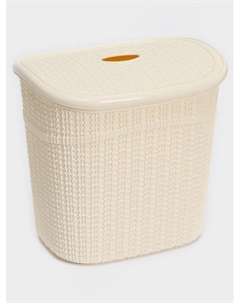 Набор для ванной комнаты 7 предметов, корзина 4 шт., корзина для белья, ведро для мусора, ёрш, бежевый Plast'art