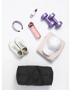 Сумка спортивная, на молнии с подкладкой, длинный ремень, маленький размер, чёрная Textura