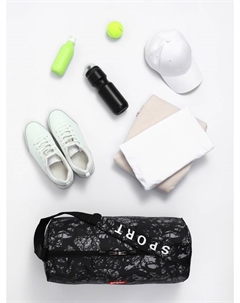 Сумка спортивная на молнии, регулируемый ремень, средний размер, серая Textura