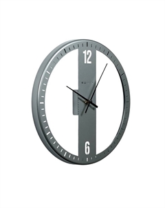 Часы настенные интерьерные, из металла Лофт, d-32 см, бесшумные, серые Рубин