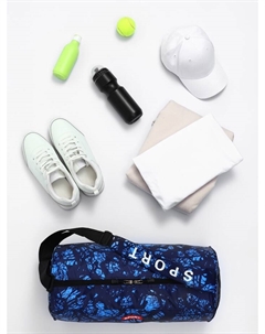 Сумка спортивная на молнии, регулируемый ремень, средний размер, синяя Textura