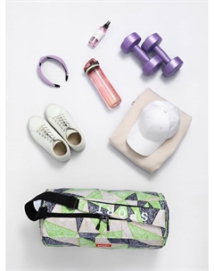 Сумка спортивная на молнии, боковой карман-сетка, регулируемый ремень, средний размер, зелёная Textura