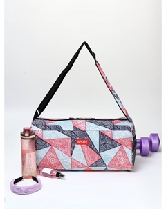 Сумка спортивная на молнии, боковой карман-сетка, регулируемый ремень, средний размер, красная Textura