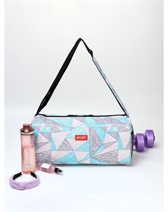 Сумка спортивная на молнии, боковой карман-сетка, регулируемый ремень, средний размер, голубая Textura