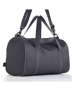 Сумка дорожная на молнии, с подкладкой, длинный ремень, маленький размер, серая Textura