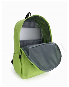 Рюкзак школьный на молнии, с карманом, однотонный, размер 32×19×43 см, салатовый Fulldorn