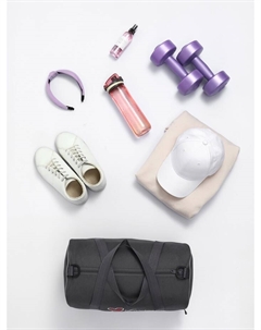 Сумка спортивная, на молнии с подкладкой, длинный ремень, маленький размер, серая Textura