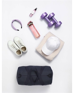 Сумка спортивная на молнии с подкладкой, длинный ремень, маленький размер, с принтом, синяя Textura