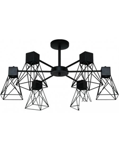 Люстра средней высоты Дельта 161 НПБ 01-6х60-118 Е27 (черный муар) Элетех