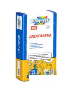 Шпатлевка 401 25 кг (белый) Diamant