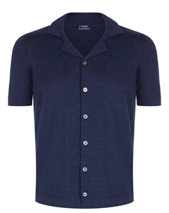 Рубашка из хлопка и льна Barba napoli