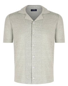 Рубашка из хлопка и льна Barba napoli