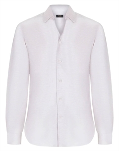 Рубашка Slim Fit из хлопка и льна Barba