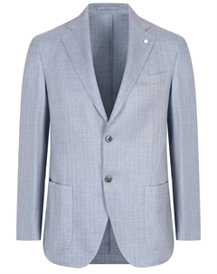 Пиджак из шерсти и шелка Lubiam