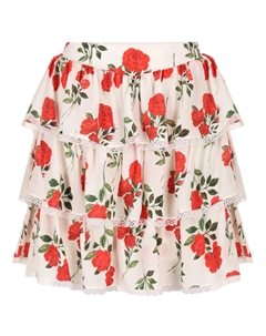 Юбка шелковая Roses & lace