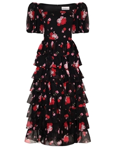 Платье шелковое Roses & lace