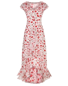 Платье шелковое Roses & lace