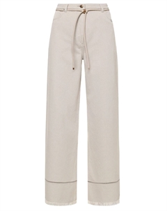 Джинсы из хлопка и льна Agnona