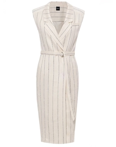 Платье изо льна и вискозы Boss