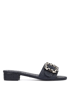 Шлепанцы из экорафии Emanuela caruso capri