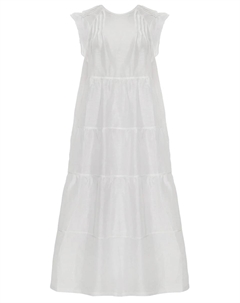 Платье изо льна и шелка Maurizio