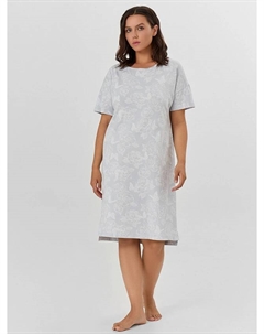 Сорочка ночная женская голубая с цветочным принтом Mark formelle